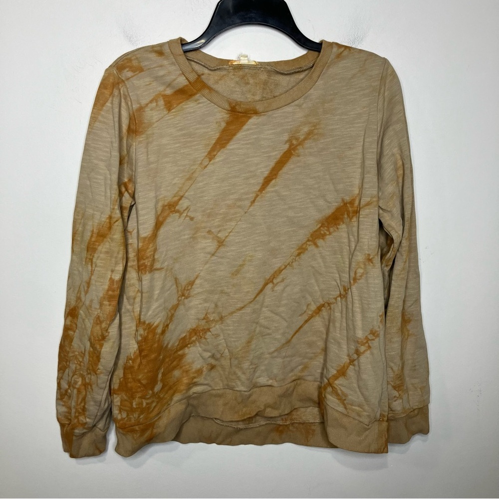 Mystree tan orange tie dye sweatshirt casual fall winter women’s size‎ medium